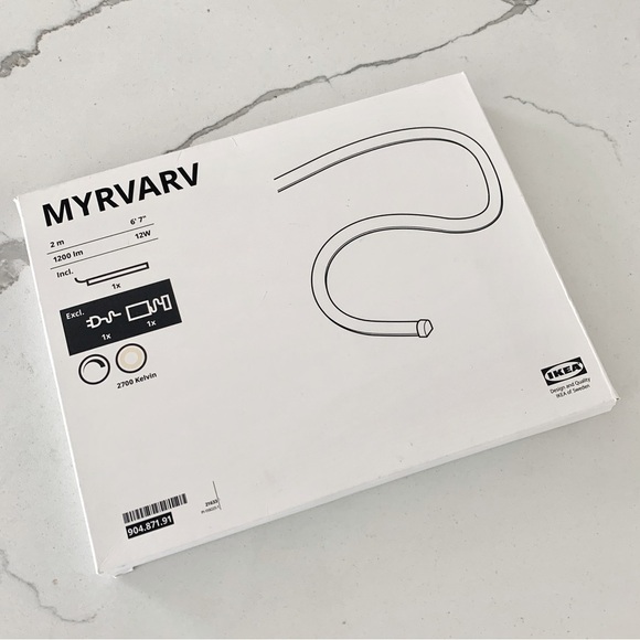 1 IKEA Myrvarv White LED Tube Strip Light